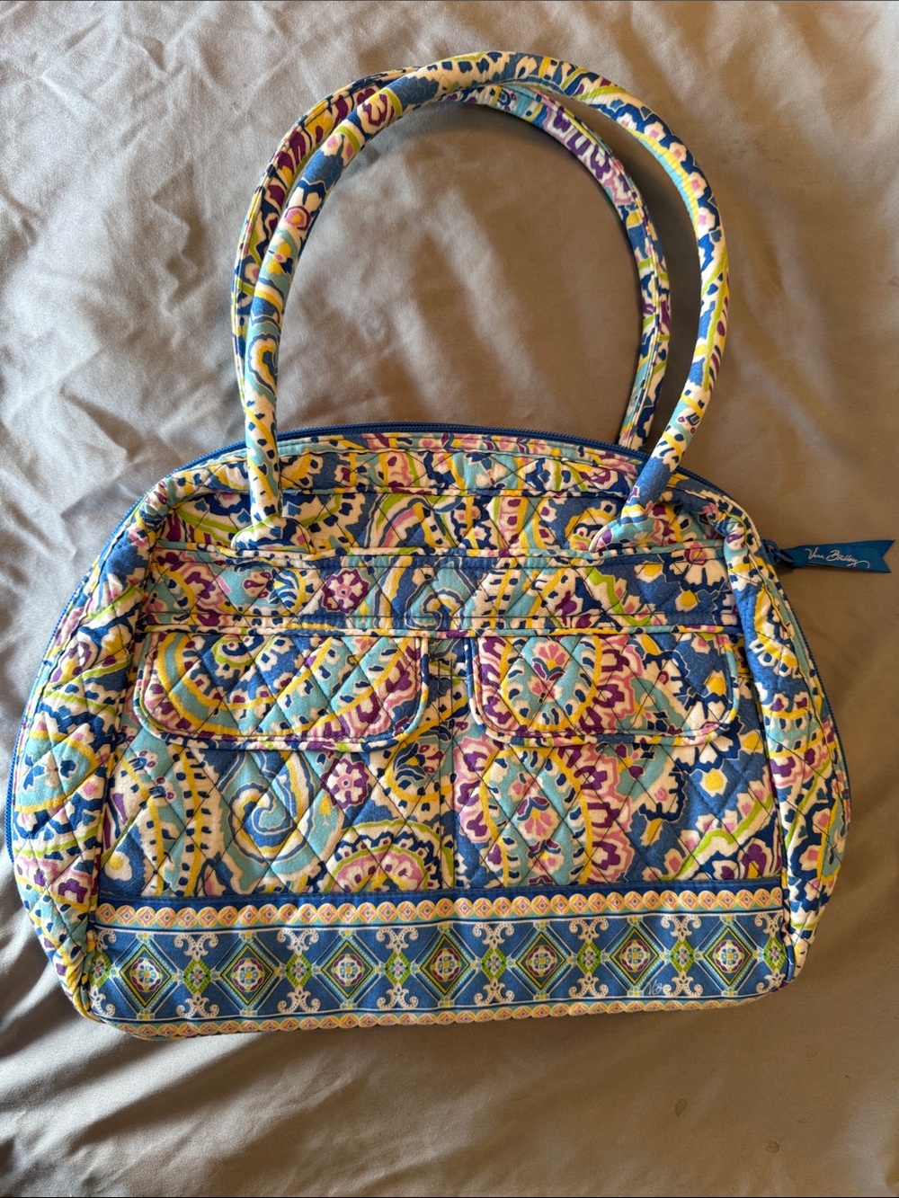 Vera Bradley Blue Paisley Quilted handbag